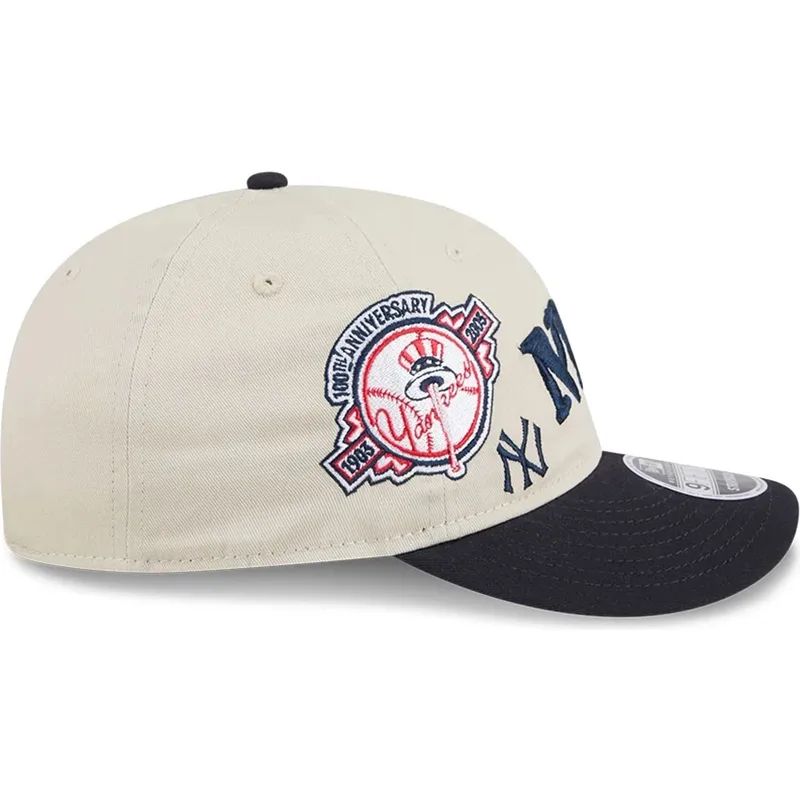 lippikset-kaareva-beige-snapback-9fifty-retro-crown-scatter-new-york-yankees-mlb-new-era
