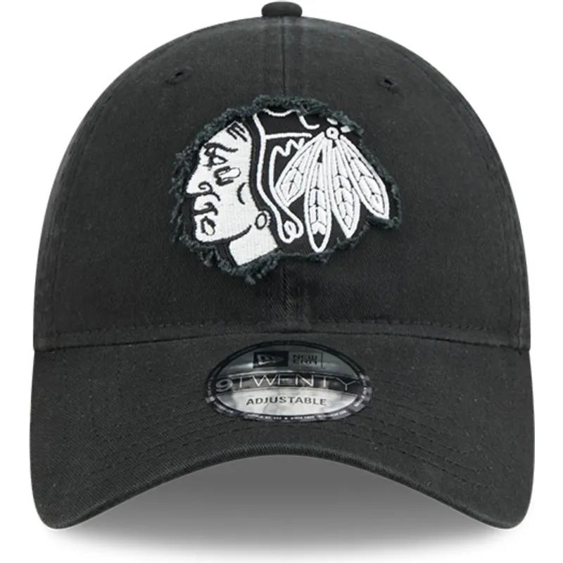 lippikset-kaareva-musta-saadettava-nauha-9twenty-stamp-chicago-blackhawks-nhl-new-era