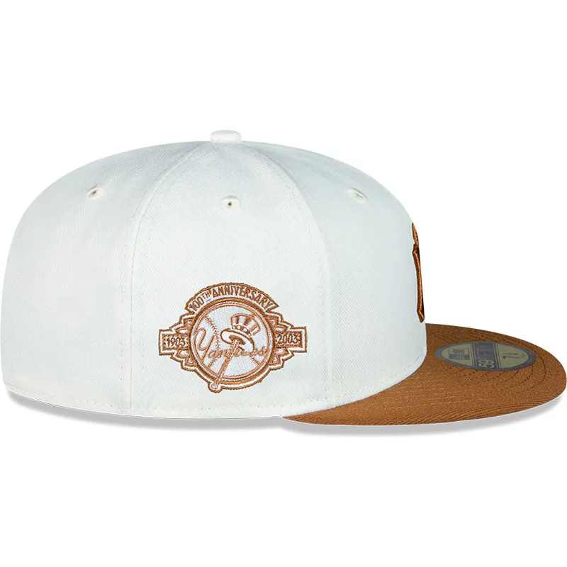 lippikset-littea-ruskea-istuva-59fifty-chrome-toast-side-patch-new-york-yankees-mlb-new-era