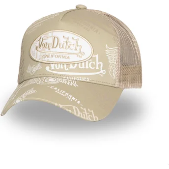 Lippikset kaareva rekka beige snapback CAFE05 Von Dutch