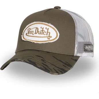 Von Dutch KAM K Green and White Trucker Hat