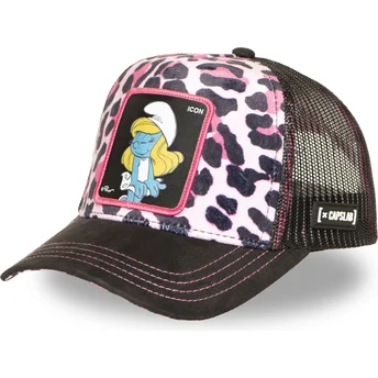 Lippikset kaareva rekka leopardi snapback rosa SMU LEOP Smurffiina The Smurfs Capslab