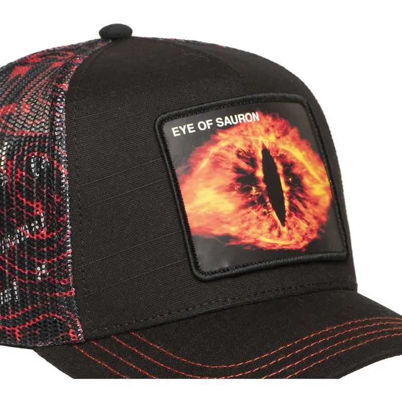 lippikset-kaareva-rekka-musta-snapback-lotr-eye-sauron-taru-sormusten-herrasta-capslab