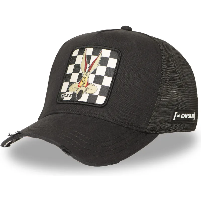 lippikset-kaareva-rekka-musta-snapback-loo12-wil-kojootti-looney-tunes-capslab