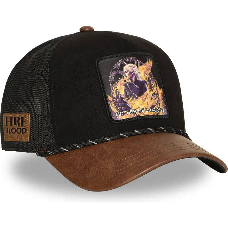lippikset-kaareva-rekka-musta-snapback-got-mot-daenerys-targaryen-valtaistuinpeli-capslab