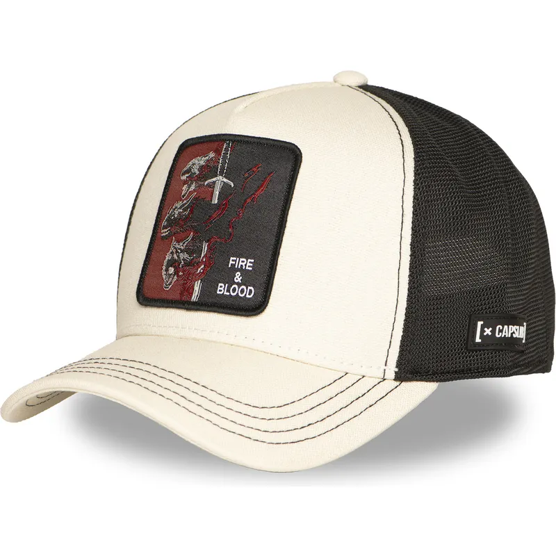 cap-kaareva-beige-snapback-casa-targaryen-fire-and-blood-got-tar-juego-house-targaryen-game-of-thrones-capslab