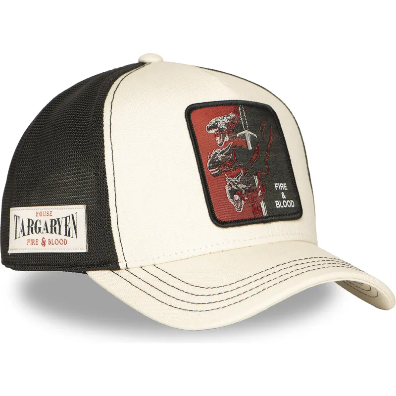 cap-kaareva-beige-snapback-casa-targaryen-fire-and-blood-got-tar-juego-house-targaryen-game-of-thrones-capslab