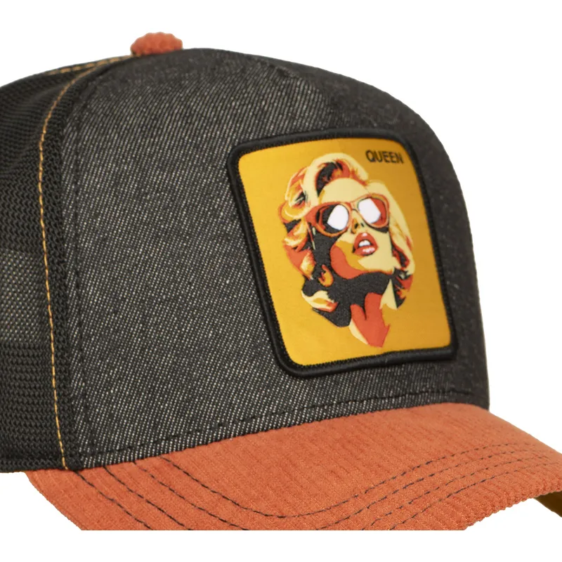 lippikset-kaareva-rekka-musta-snapback-queen-fam-que-marilyn-monroe-famous-capslab