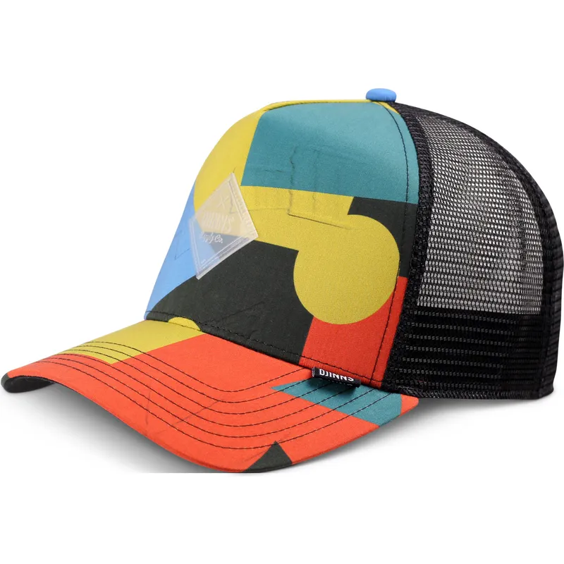 lippikset-kaareva-rekka-monivarinen-snapback-geometric-dark-hft-djinns