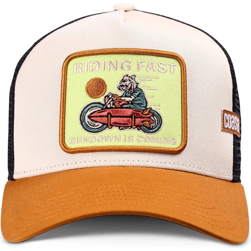 lippikset-kaareva-rekka-ruskea-snapback-riding-fast-hft-coastal lippikset-kaareva-rekka-ruskea-snapback-riding-fast-hft-coastal
