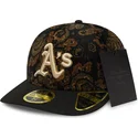 cap-kaareva-black-ajustada-59fifty-low-profile-floral-cord-three-looms-printed-corduroy-oakland-athletics-mlb-new-era