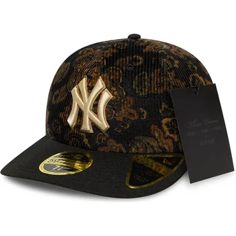 Cap kaareva black ajustada 59FIFTY Low Profile Floral Cord Three Looms Printed Corduroy New York Yankees MLB New Era
