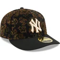 lippikset-kaareva-musta-istuva-59fifty-low-profile-floral-cord-three-looms-printed-corduroy-new-york-yankees-mlb-new-era