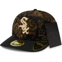 cap-kaareva-black-ajustada-59fifty-low-profile-floral-cord-three-looms-printed-corduroy-chicago-white-sox-mlb-new-era
