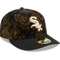 cap-kaareva-black-ajustada-59fifty-low-profile-floral-cord-three-looms-printed-corduroy-chicago-white-sox-mlb-new-era
