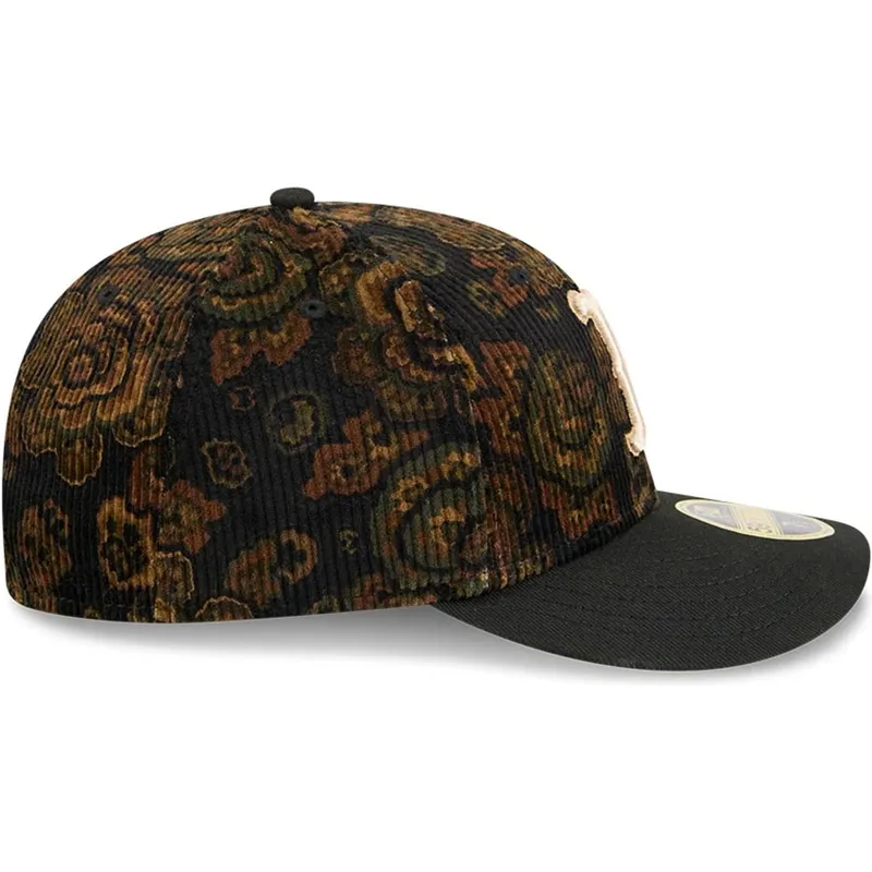 cap-kaareva-black-ajustada-59fifty-low-profile-floral-cord-three-looms-printed-corduroy-boston-red-sox-mlb-new-era cap-kaareva-black-ajustada-59fifty-low-profile-floral-cord-three-looms-printed-corduroy-boston-red-sox-mlb-new-era