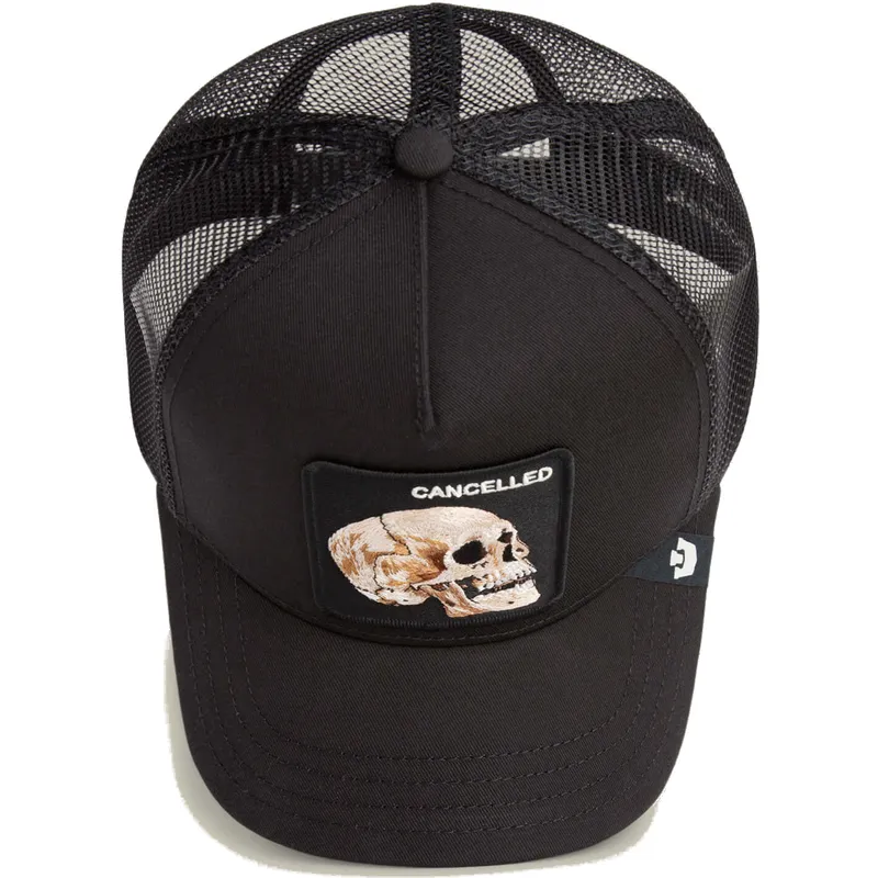 lippikset-kaareva-rekka-musta-snapback-the-cancelled-skull-grit-the-farm-goorin-bros