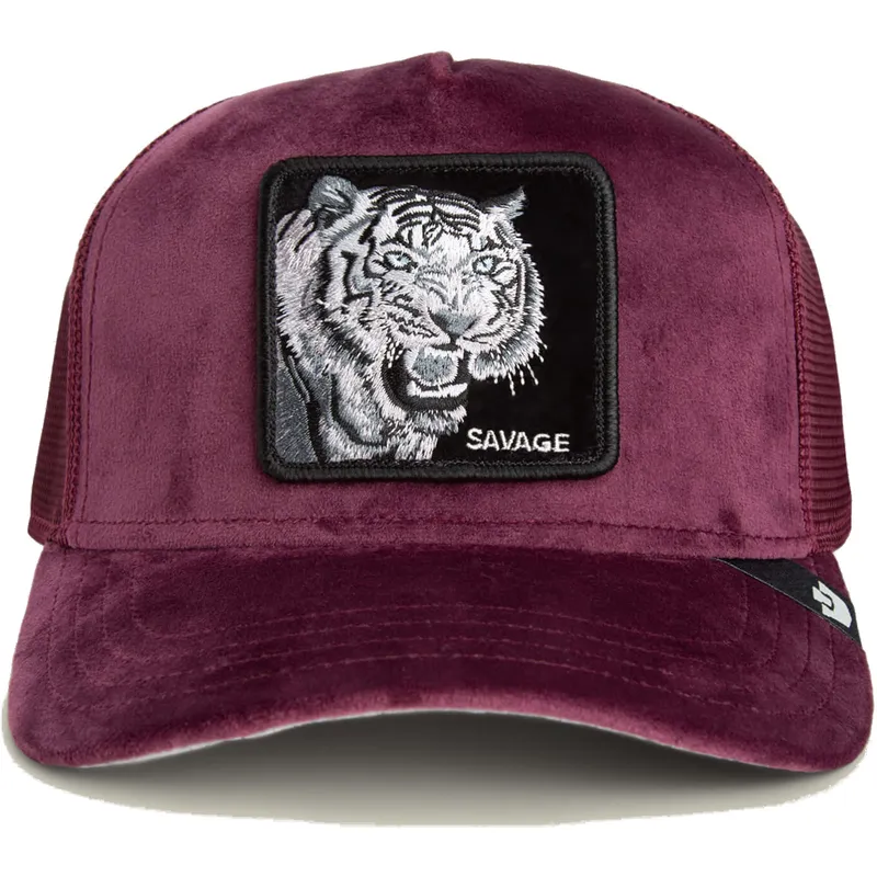 lippikset-kaareva-rekka-punainen-snapback-savage-tiger-velour-the-farm-goorin-bros lippikset-kaareva-rekka-punainen-snapback-savage-tiger-velour-the-farm-goorin-bros
