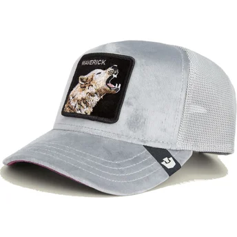 Lippikset kaareva rekka harmaa snapback Maverick Wolf Velour The Farm Goorin Bros.