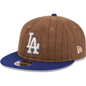 Lippikset litteä ruskea säädettävä nauha 9FIFTY Retro Crown Wool Pinstripe Los Angeles Dodgers MLB New Era