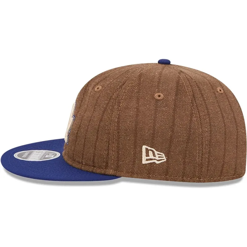 cap-littea-brown-adjustable-strap-9fifty-retro-crown-wool-pinstripe-los-angeles-dodgers-mlb-new-era cap-littea-brown-adjustable-strap-9fifty-retro-crown-wool-pinstripe-los-angeles-dodgers-mlb-new-era