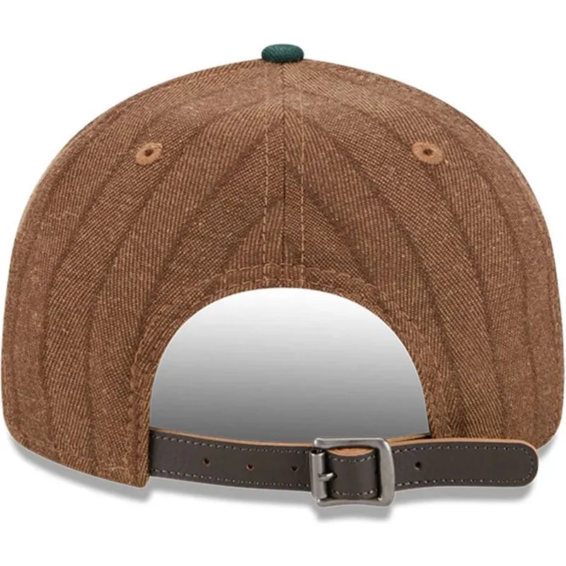 lippikset-littea-ruskea-saadettava-nauha-9fifty-retro-crown-wool-pinstripe-oakland-athletics-mlb-new-era