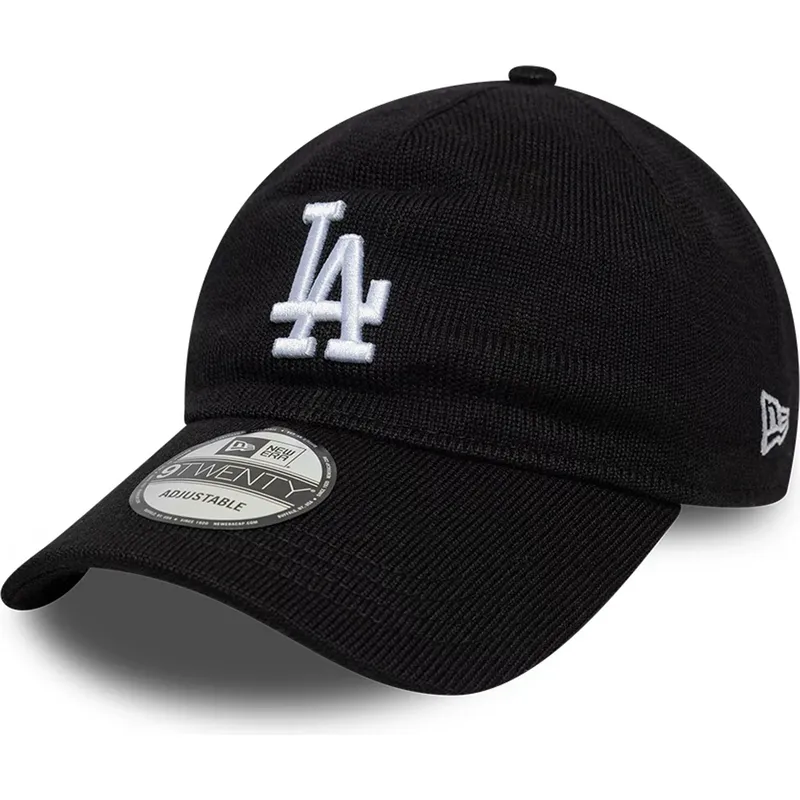 lippikset-kaareva-musta-saadettava-nauha-9twenty-merino-wool-los-angeles-dodgers-mlb-new-era