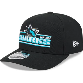 Lippikset kaareva musta snapback 9SEVENTY Stretch Snap Stated San Jose Sharks NHL New Era