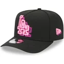 lippikset-kaareva-musta-snapback-9fifty-a-frame-neon-los-angeles-dodgers-mlb-new-era