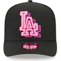 lippikset-kaareva-musta-snapback-9fifty-a-frame-neon-los-angeles-dodgers-mlb-new-era