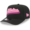 lippikset-kaareva-musta-snapback-9fifty-a-frame-neon-oakland-athletics-mlb-new-era
