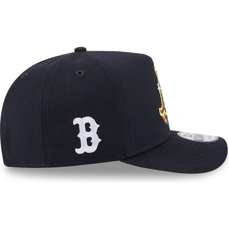 lippikset-kaareva-laivastonsininen-snapback-9fifty-a-frame-emblem-boston-red-sox-mlb-new-era