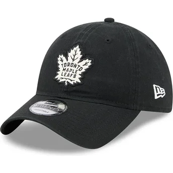 New Era Curved Brim 9TWENTY Stamp Toronto Maple Leafs NHL Black Adjustable Cap