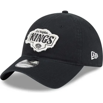 New Era Curved Brim 9TWENTY Stamp Los Angeles Kings NHL Black Adjustable Cap