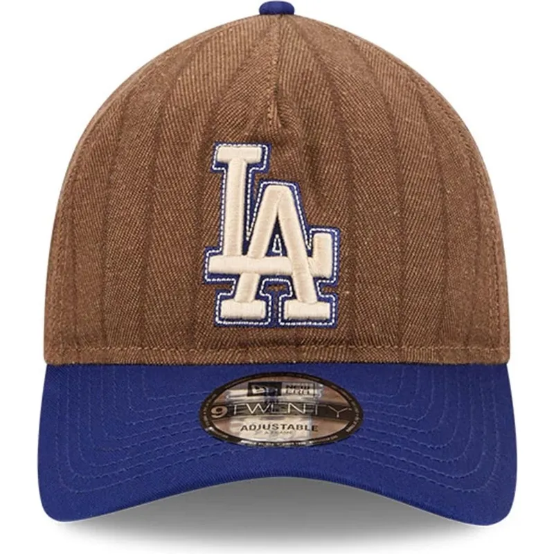cap-kaareva-brown-adjustable-strap-9twenty-a-frame-wool-pinstripe-los-angeles-dodgers-mlb-new-era cap-kaareva-brown-adjustable-strap-9twenty-a-frame-wool-pinstripe-los-angeles-dodgers-mlb-new-era