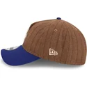 lippikset-kaareva-ruskea-saadettava-nauha-9twenty-a-frame-wool-pinstripe-los-angeles-dodgers-mlb-new-era