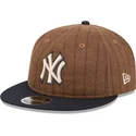 lippikset-littea-ruskea-saadettava-nauha-9fifty-retro-crown-wool-pinstripe-new-york-yankees-mlb-new-era