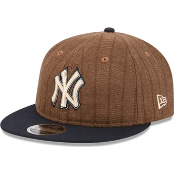 Cap litteä brown adjustable strap 9FIFTY Retro Crown Wool Pinstripe New York Yankees MLB New Era