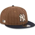 lippikset-littea-ruskea-saadettava-nauha-9fifty-retro-crown-wool-pinstripe-new-york-yankees-mlb-new-era