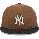 lippikset-littea-ruskea-saadettava-nauha-9fifty-retro-crown-wool-pinstripe-new-york-yankees-mlb-new-era