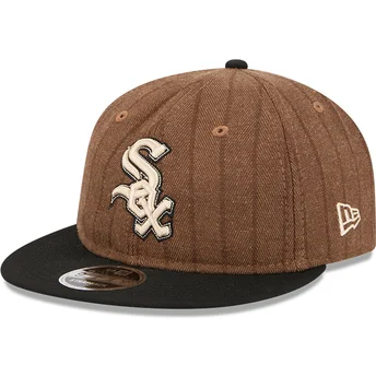Cap litteä brown adjustable strap 9FIFTY Retro Crown Wool Pinstripe Chicago White Sox MLB New Era