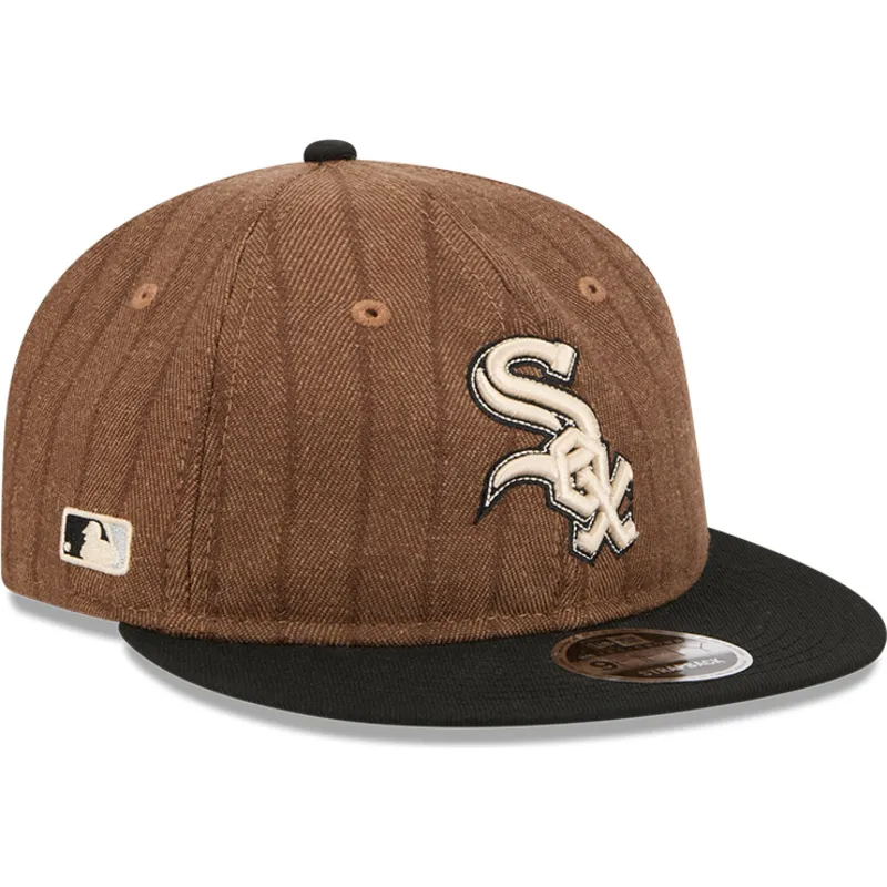 cap-littea-brown-adjustable-strap-9fifty-retro-crown-wool-pinstripe-chicago-white-sox-mlb-new-era cap-littea-brown-adjustable-strap-9fifty-retro-crown-wool-pinstripe-chicago-white-sox-mlb-new-era