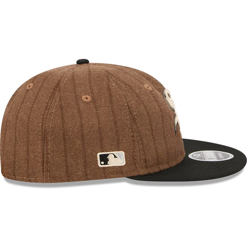 lippikset-littea-ruskea-saadettava-nauha-9fifty-retro-crown-wool-pinstripe-chicago-white-sox-mlb-new-era