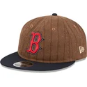 lippikset-littea-ruskea-saadettava-nauha-9fifty-retro-crown-wool-pinstripe-boston-red-sox-mlb-new-era