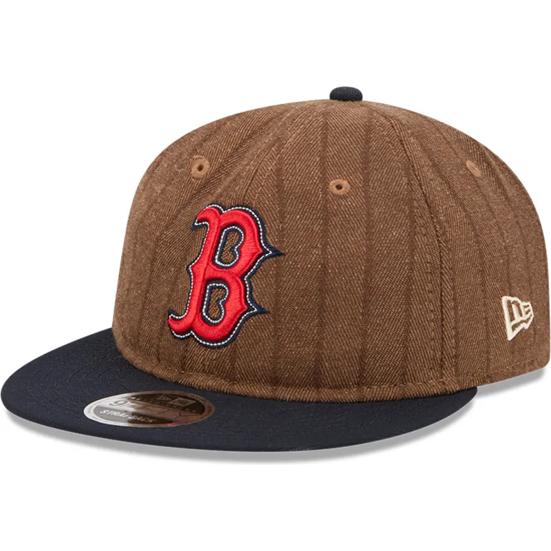 lippikset-littea-ruskea-saadettava-nauha-9fifty-retro-crown-wool-pinstripe-boston-red-sox-mlb-new-era