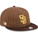 lippikset-littea-ruskea-saadettava-nauha-9fifty-retro-crown-wool-pinstripe-san-diego-padres-mlb-new-era