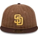 lippikset-littea-ruskea-saadettava-nauha-9fifty-retro-crown-wool-pinstripe-san-diego-padres-mlb-new-era