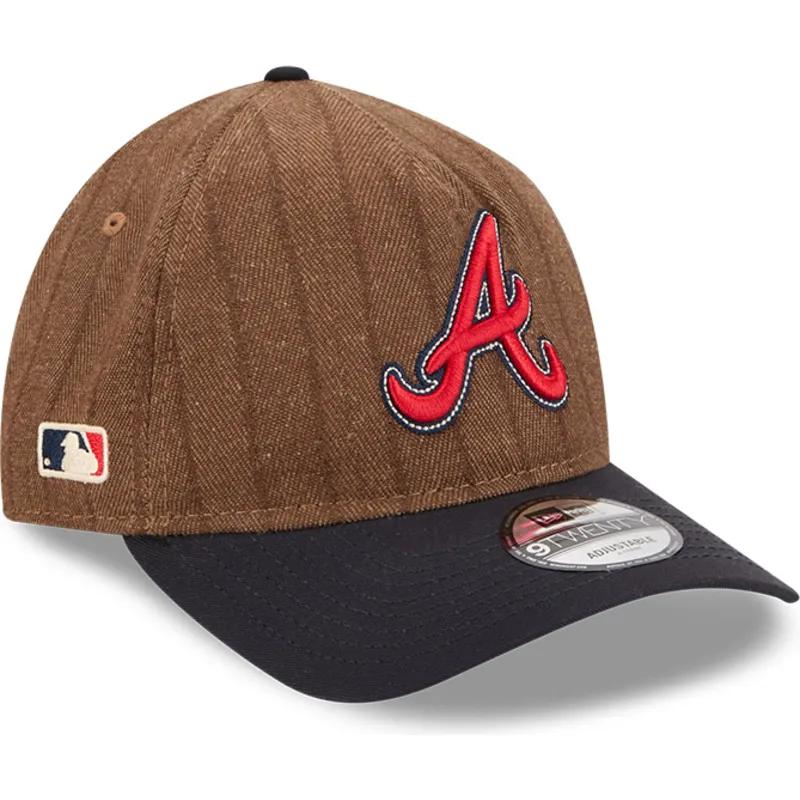 lippikset-kaareva-ruskea-saadettava-nauha-9twenty-a-frame-wool-pinstripe-atlanta-braves-mlb-new-era lippikset-kaareva-ruskea-saadettava-nauha-9twenty-a-frame-wool-pinstripe-atlanta-braves-mlb-new-era
