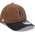 cap-kaareva-brown-adjustable-strap-9twenty-a-frame-wool-pinstripe-detroit-tigers-mlb-new-era