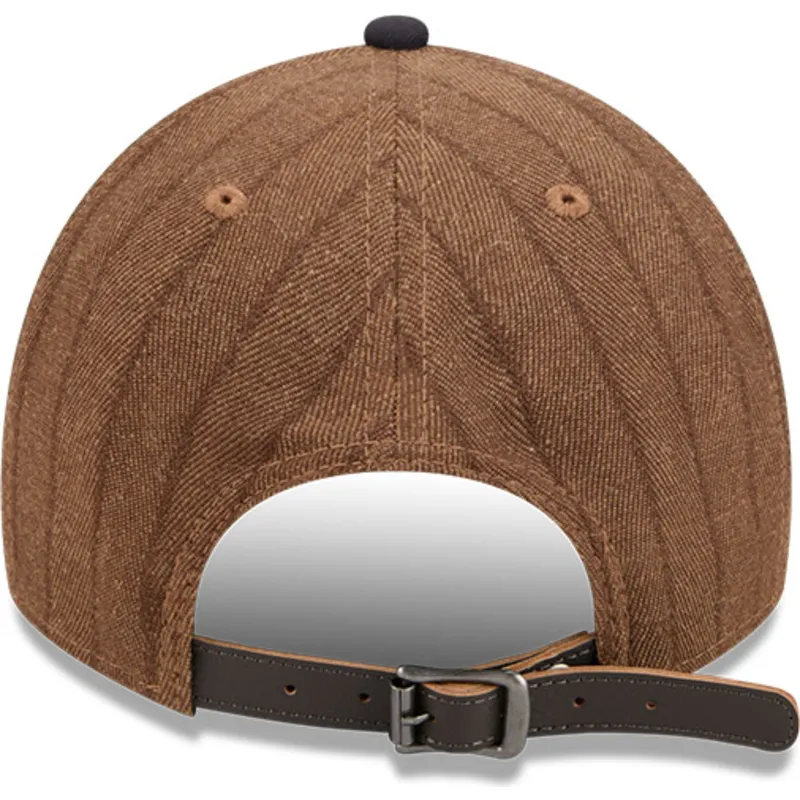 cap-kaareva-brown-adjustable-strap-9twenty-a-frame-wool-pinstripe-detroit-tigers-mlb-new-era
